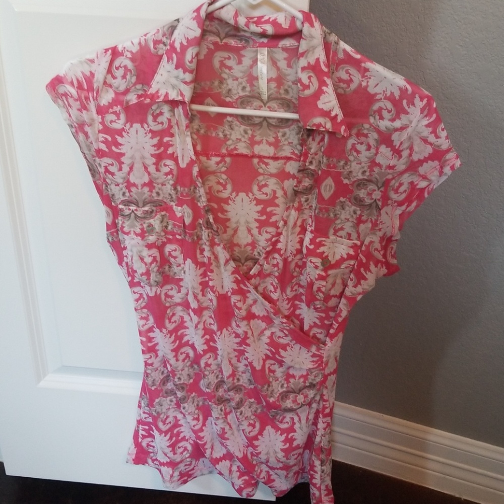 Sheer pink top